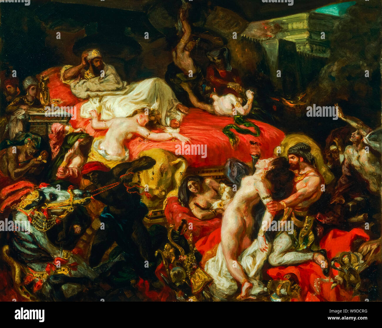 Eugène Delacroix, painting, Death of Sardanapalus, 1844 Stock Photo