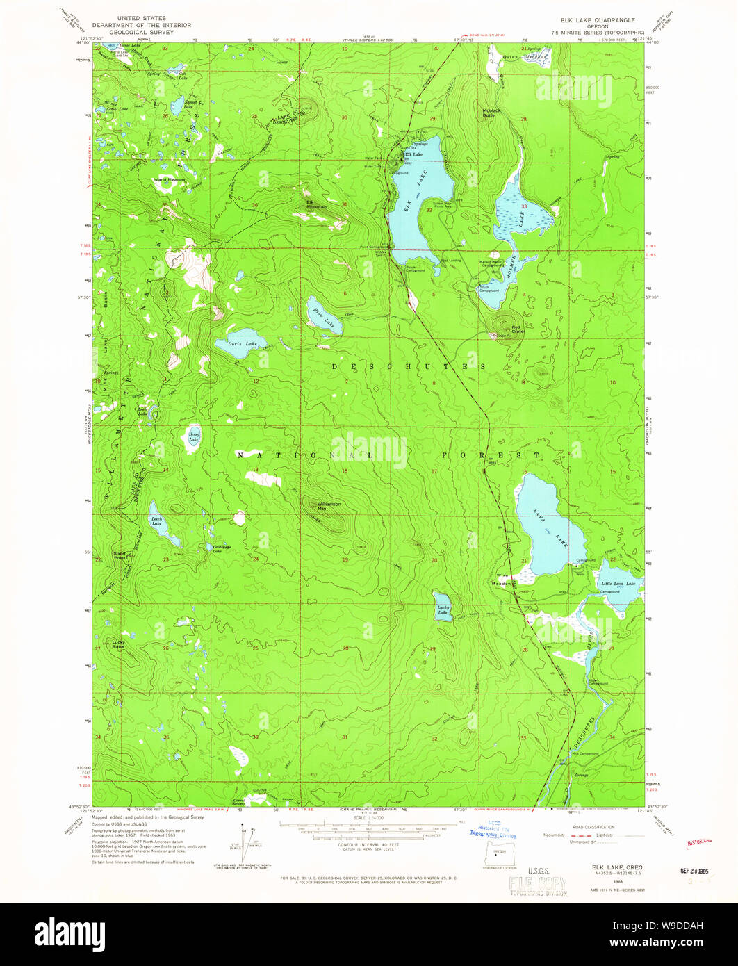 Elk lake oregon map hires stock photography and images Alamy