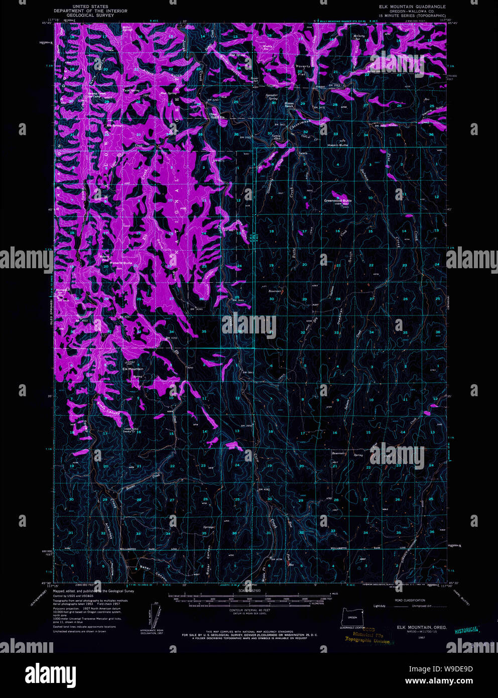 Map of elk mountain hires stock photography and images Alamy