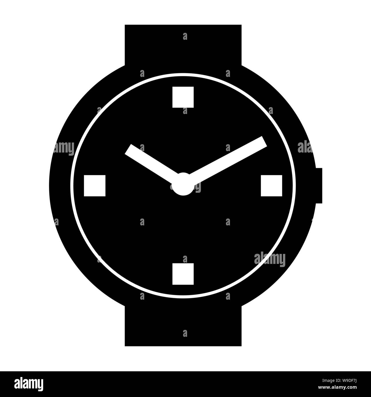 Black clock icon Stock Vector Image & Art Alamy