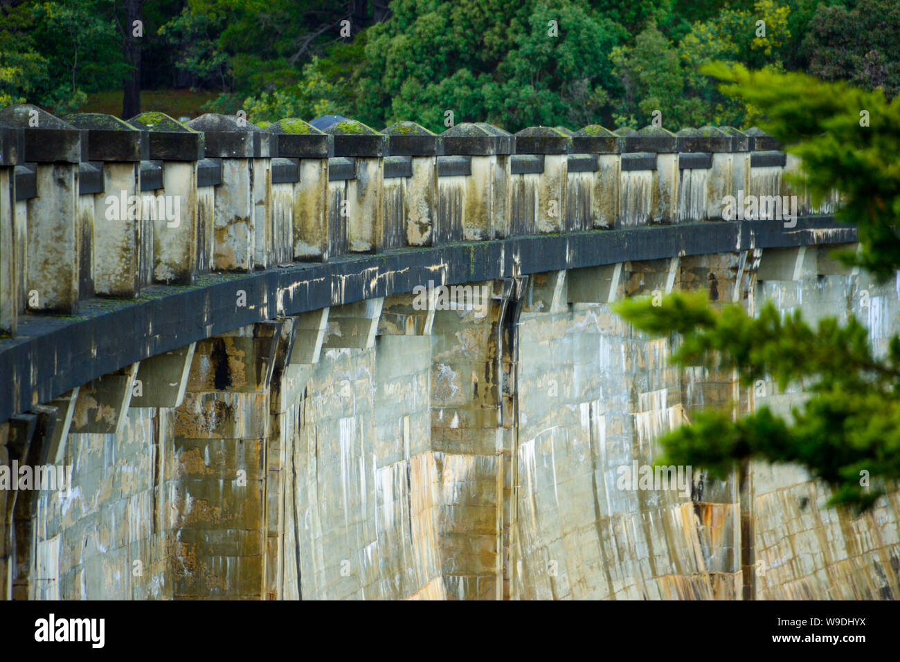 Maroondah Dam Reservoir Park and Dam Wall, Melbourne Victoria Australia Stock Photo