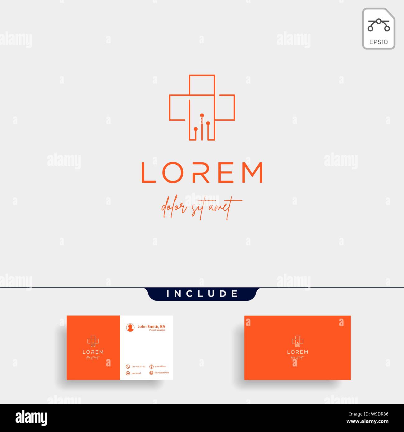 cross medical logo design vector isolated icon Stock Vector Image & Art ...