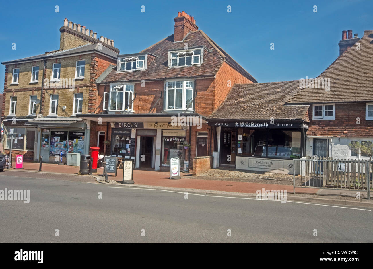 Seal Village High Street Shops Kent Stock Photo Alamy