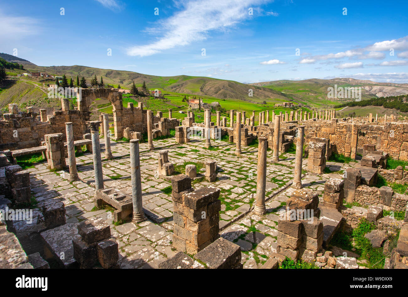 Algeria, Djemila City, Roman ruins of Djemila City, UNESCO, W.H. ,, The Capitol Stock Photo