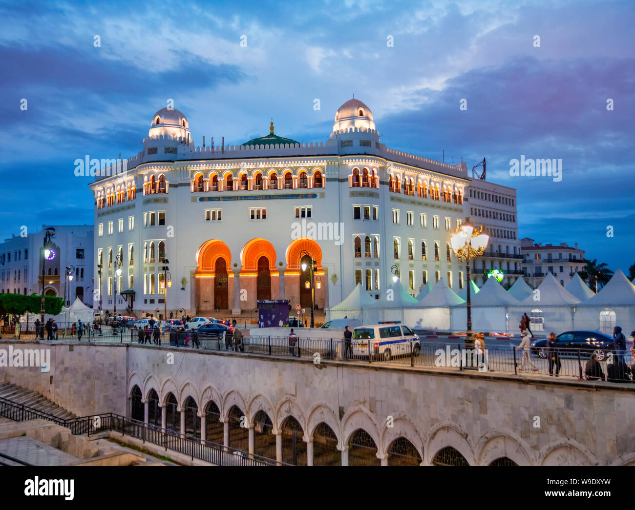 Algeria, Algiers, Grande Poste Square, Grane Poste Bldg. Stock Photo