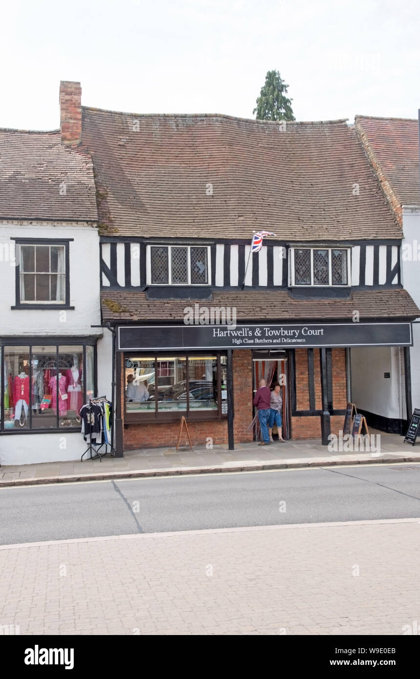 Towcester Northampton Butchers Shop High Street Stock Photo Alamy