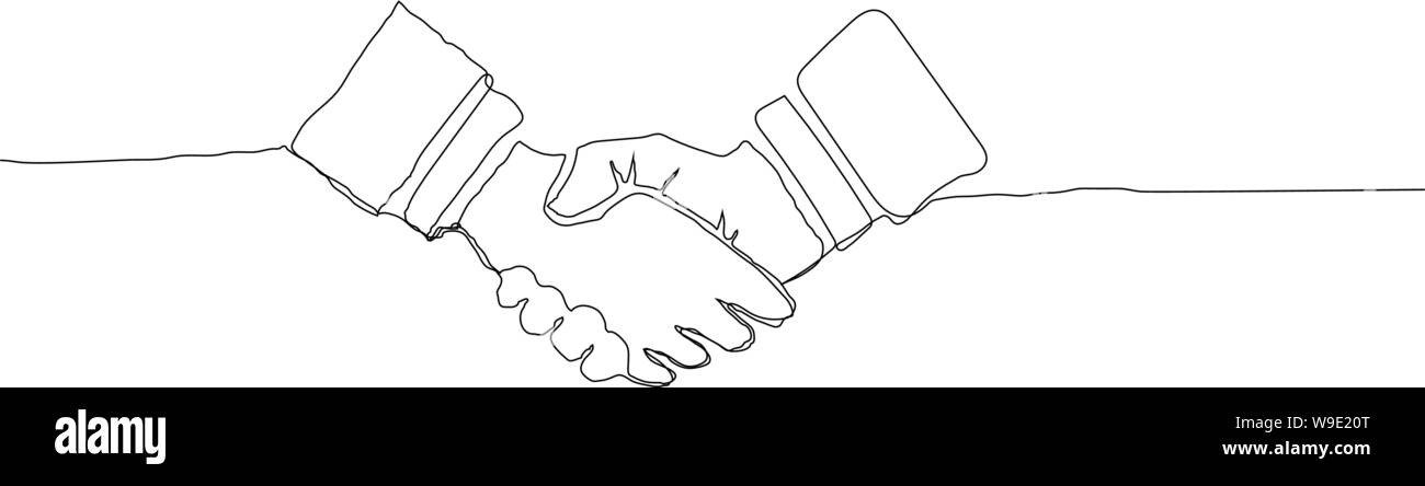 Hand shake illustration hi-res stock photography and images - Alamy