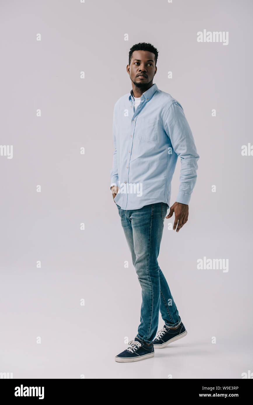 Serious african american man standing hi-res stock photography and ...