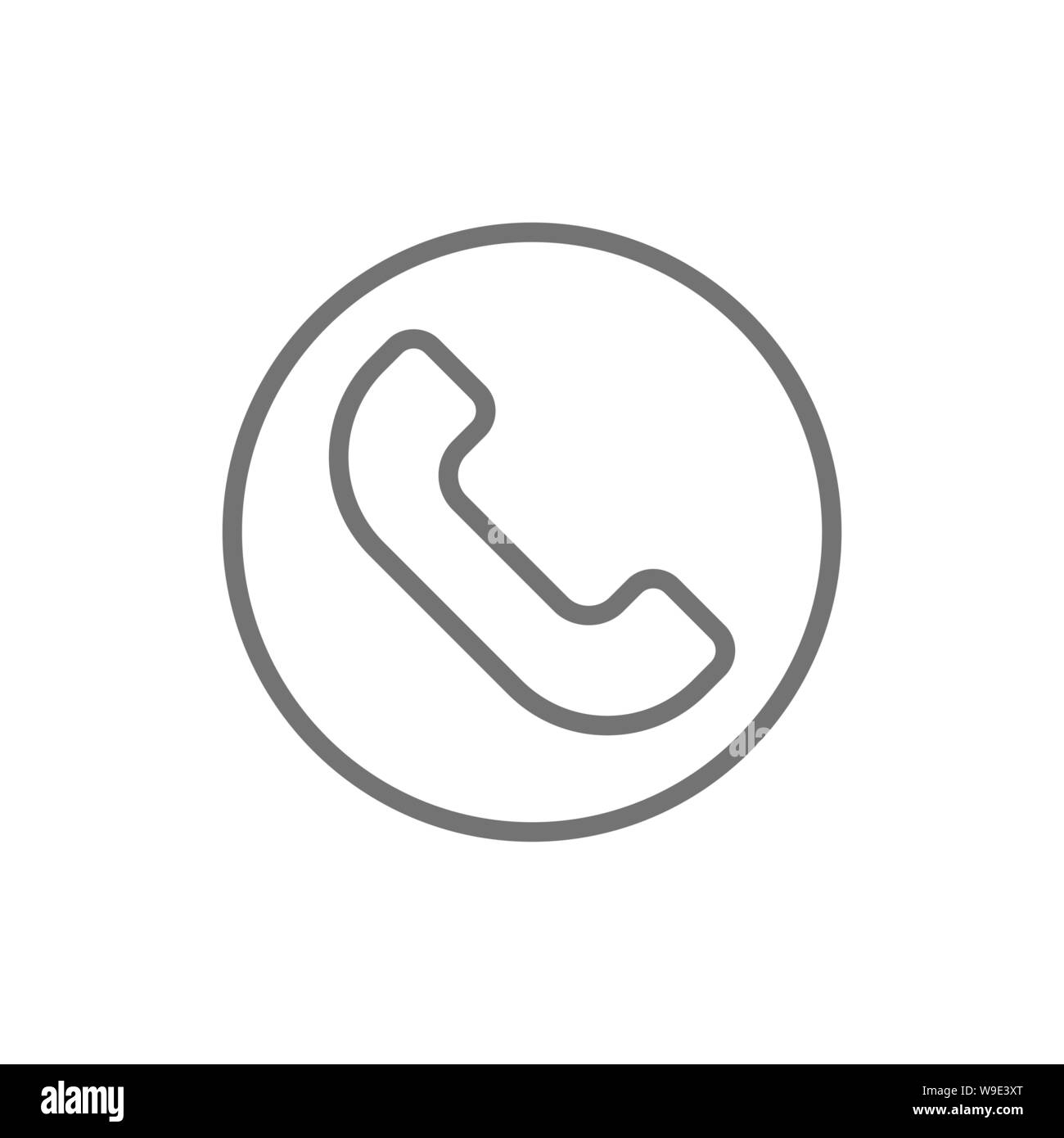 Phone handset, call center, telephone line icon. Stock Vector