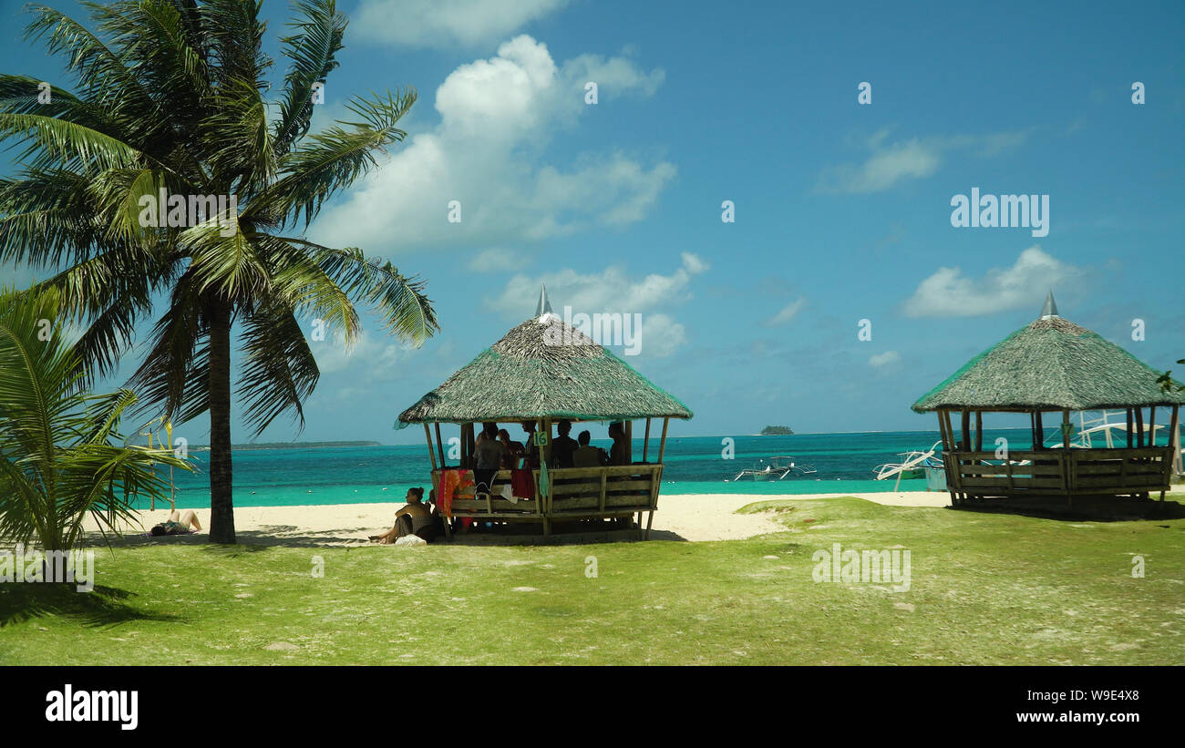 Tropical Beach And Summer Houses Bungalows By The Turquoise Sea Summer And Travel Vacation Concept Stock Photo Alamy