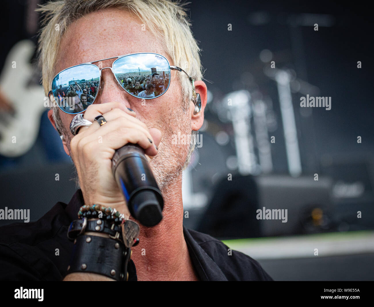 Stone Temple Pilots live on stage at the 2019 Copenhell Metal Festival - here vocalist Jeff Gutt Stock Photo