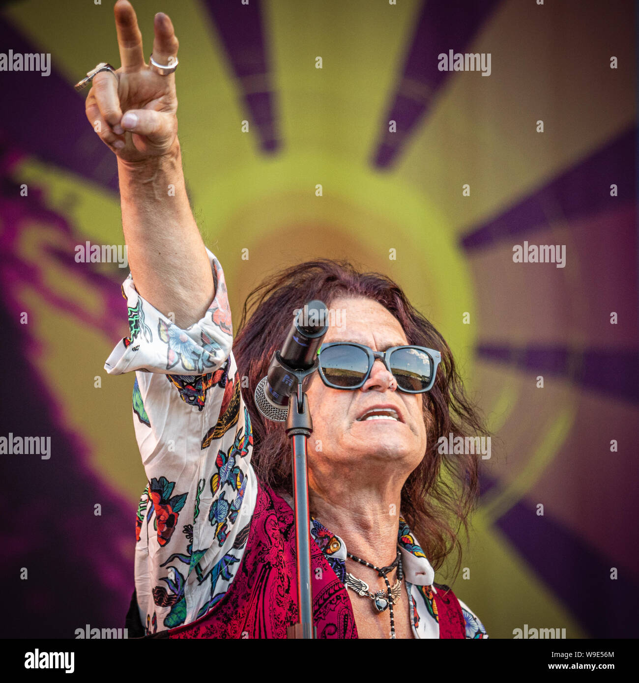 Former Deep Purple member Glenn Hughes live on stage at the 2019 Copenhell festival in Copenhagen Stock Photo
