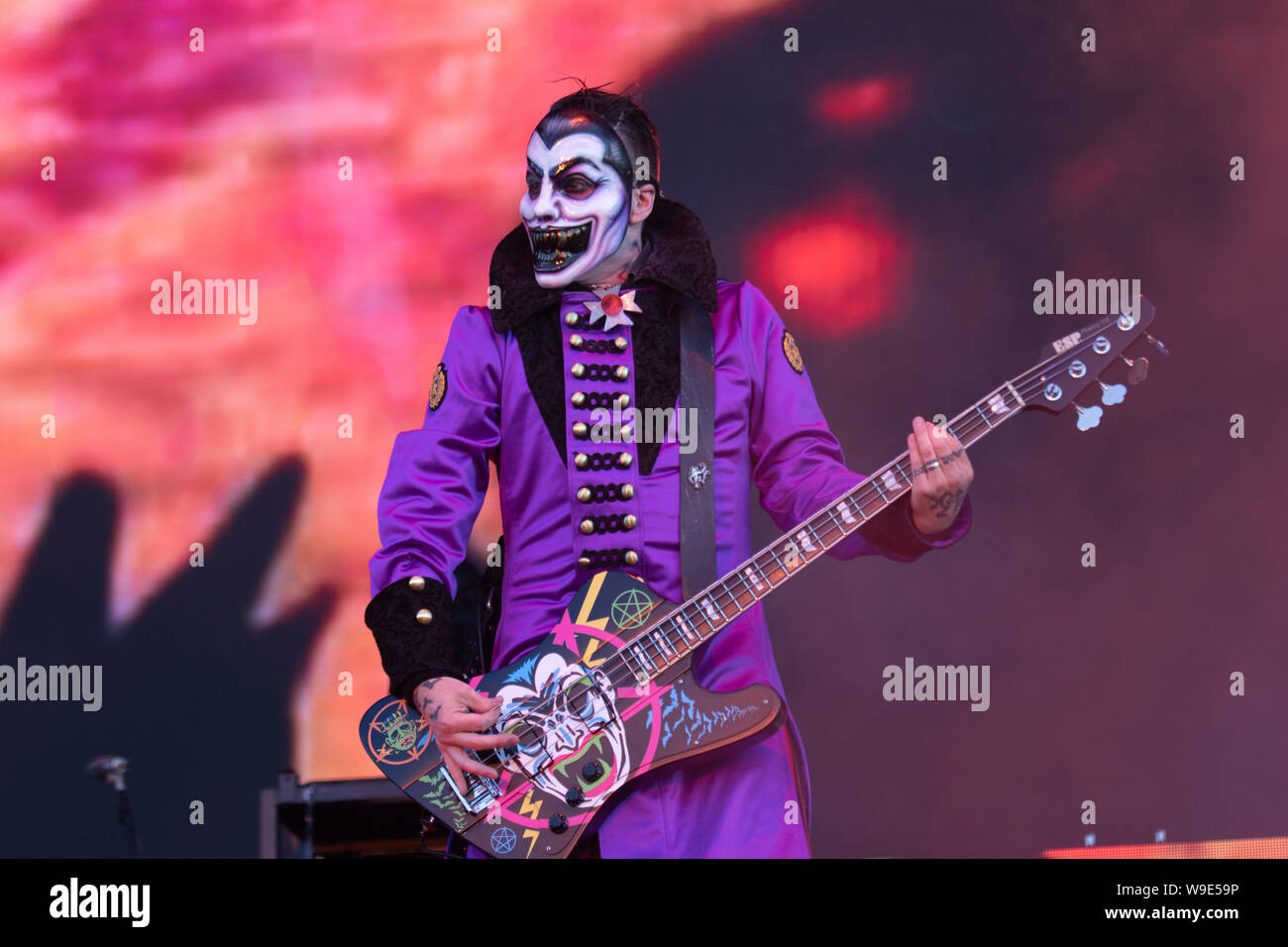 Rob Zombie live on stage at the 2019 Copenhell Metal Festival - here Piggy  D on bass Stock Photo - Alamy