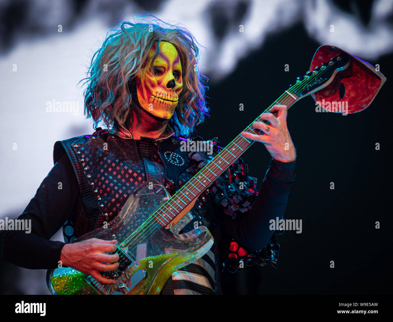 Rob Zombie live on stage at the 2019 Copenhell Metal Festival -  - here John5 on guitar. Stock Photo