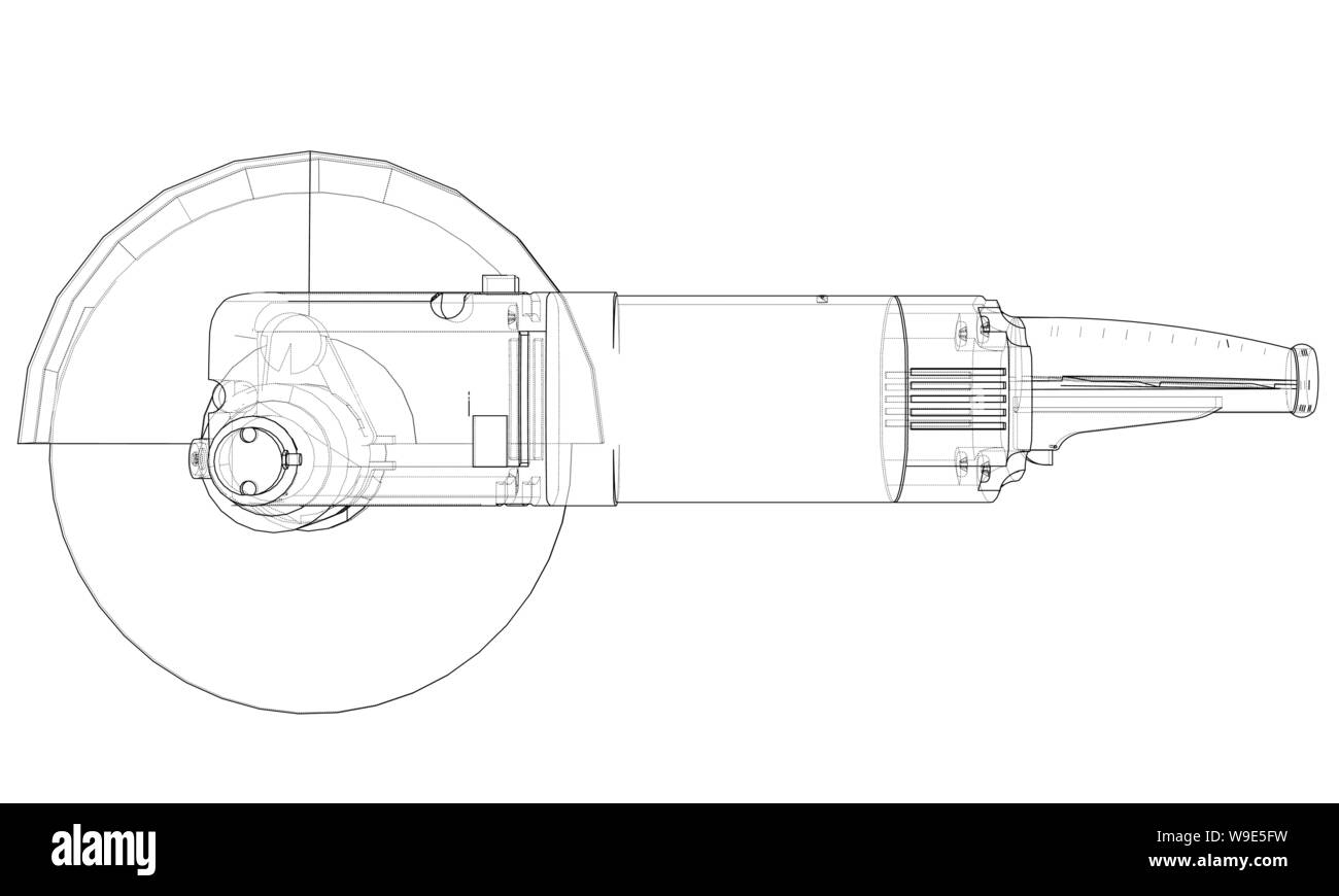 Outline electric angle grinder. Vector Stock Vector Image & Art Alamy
