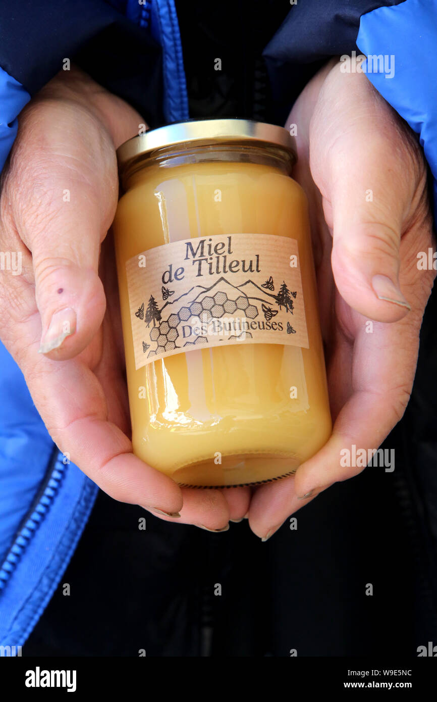 Pot de miel. / Pot of honey Stock Photo - Alamy
