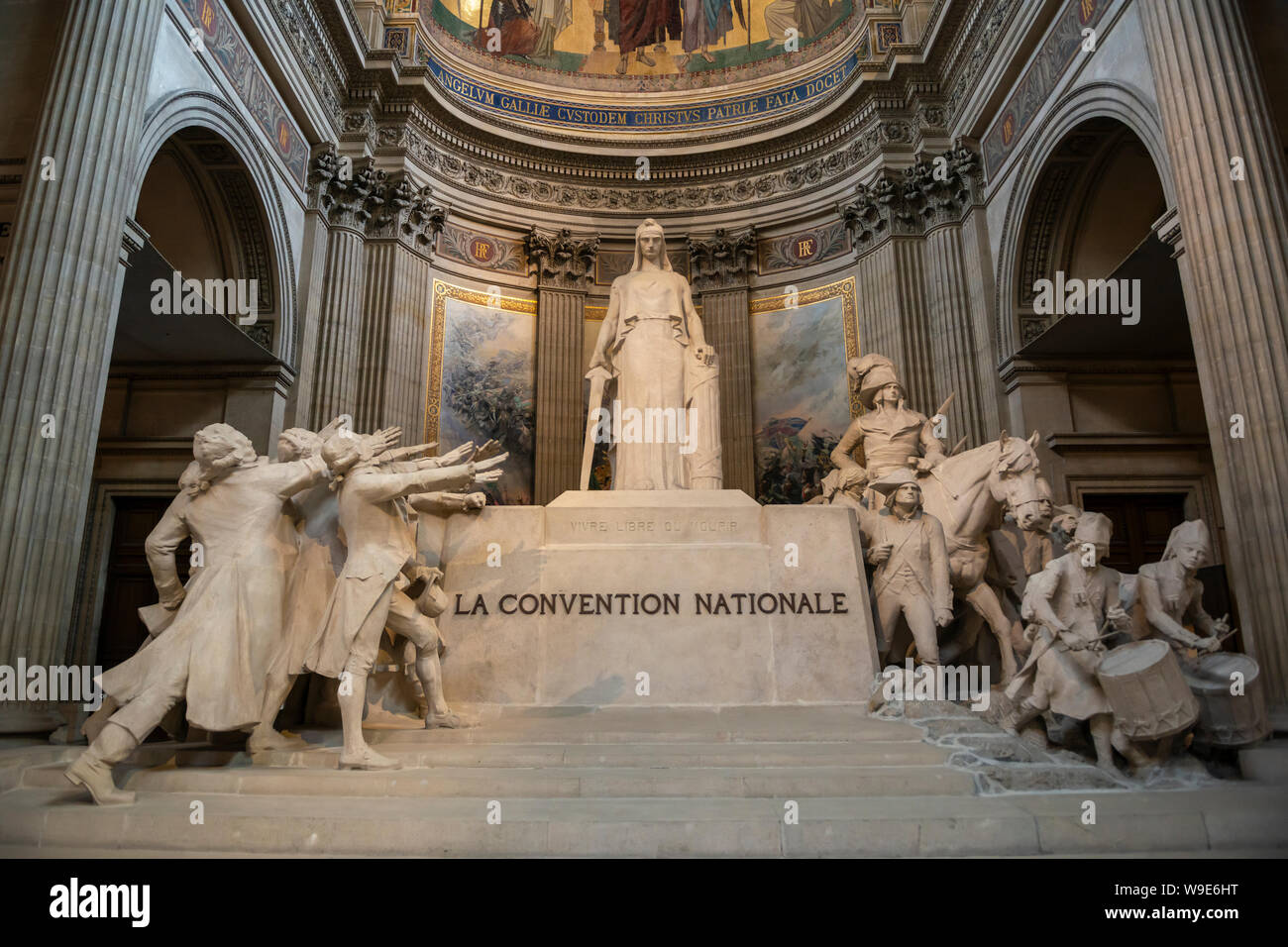 La Convention Nationale sculpture by François-Léon Sicard within the Panthéon in the Latin Quarter, Paris, France Stock Photo