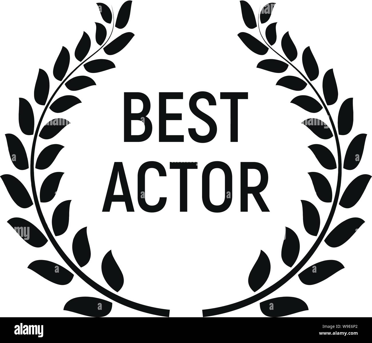 Best actor award icon. Simple illustration of best actor award vector icon for web design isolated on white background Stock Vector
