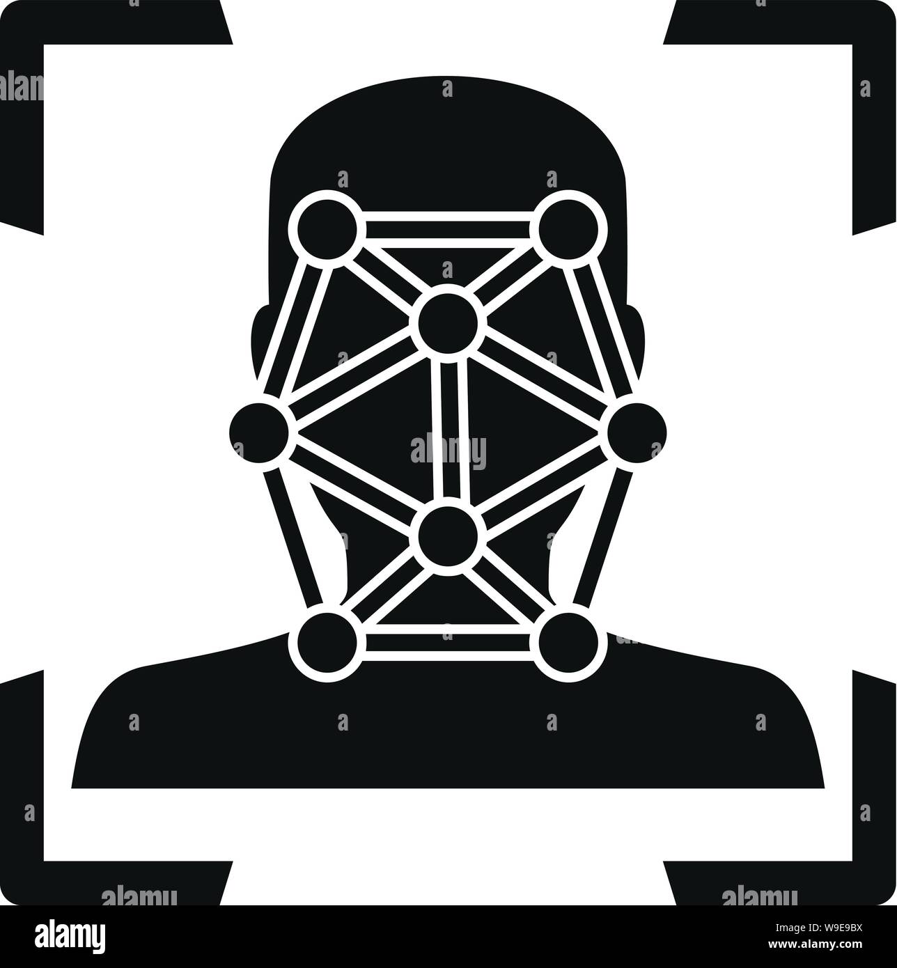 Dot scan face icon. Simple illustration of dot scan face vector icon ...