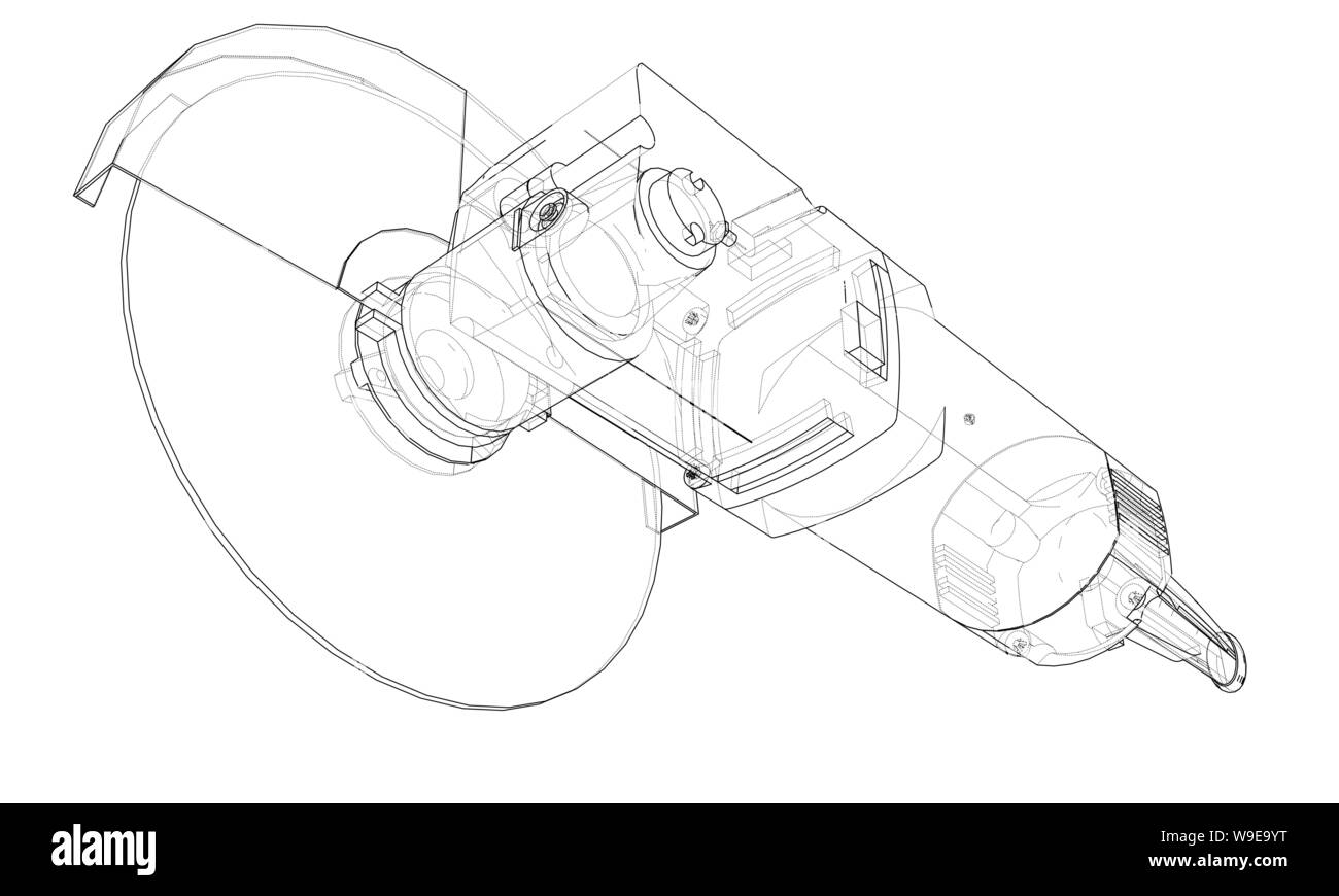 Outline electric angle grinder. Vector Stock Vector Image & Art Alamy