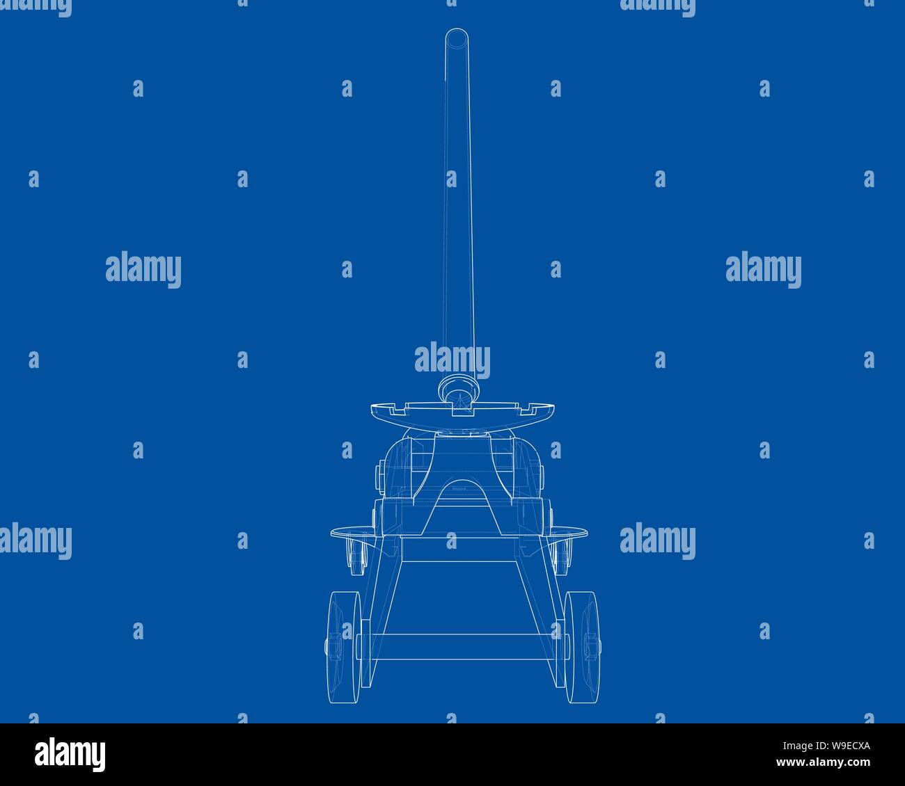 Outline Floor Car Jack. Vector Stock Vector