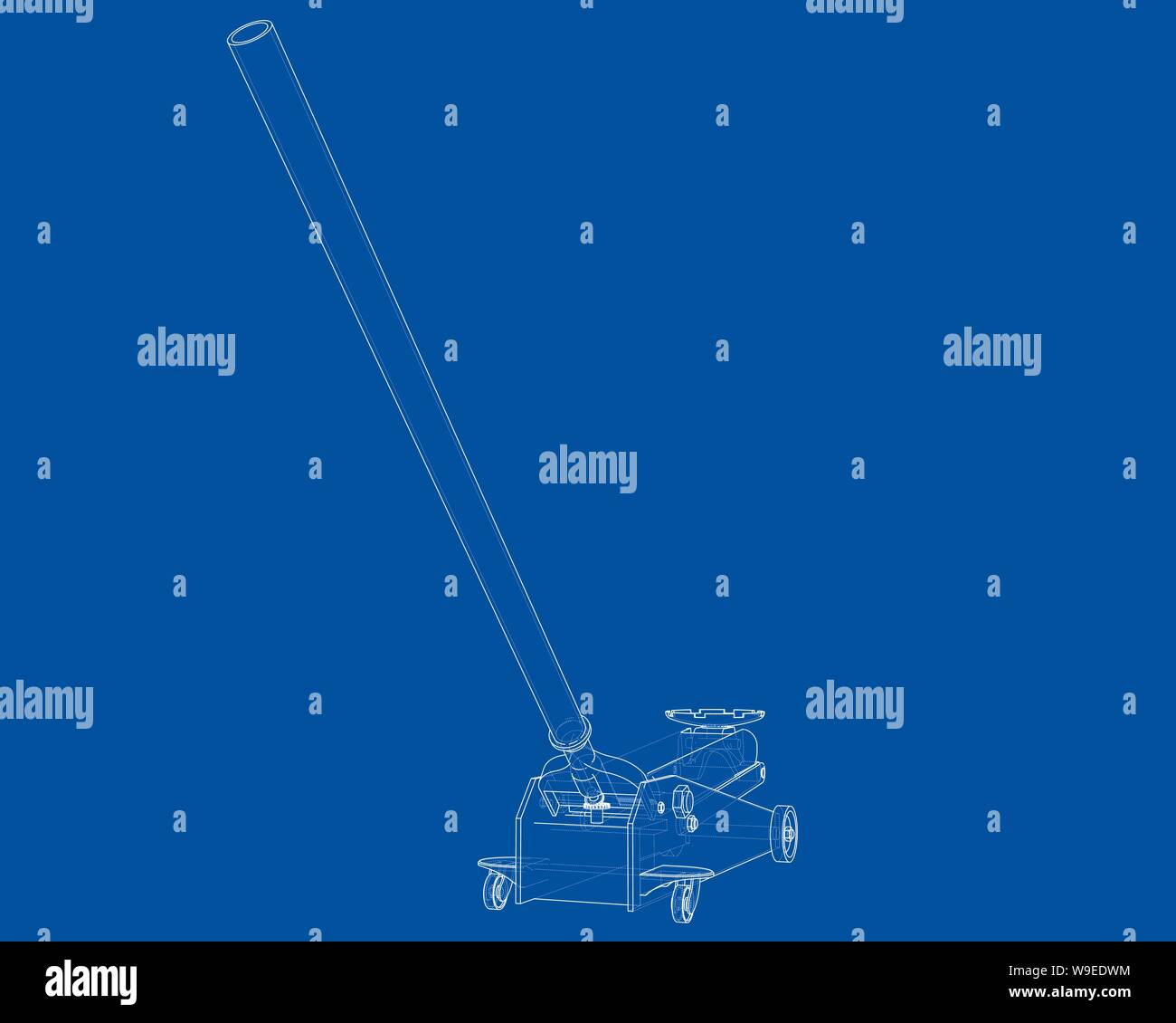 Outline Floor Car Jack Vector Stock Vector Image Art Alamy