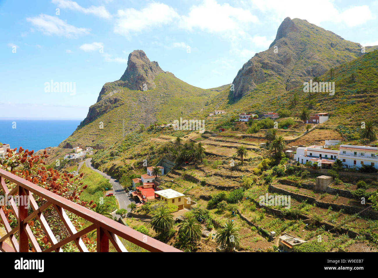 Rural mountain landscape of Taganana village, Tenerife, Spain. Stock Photo