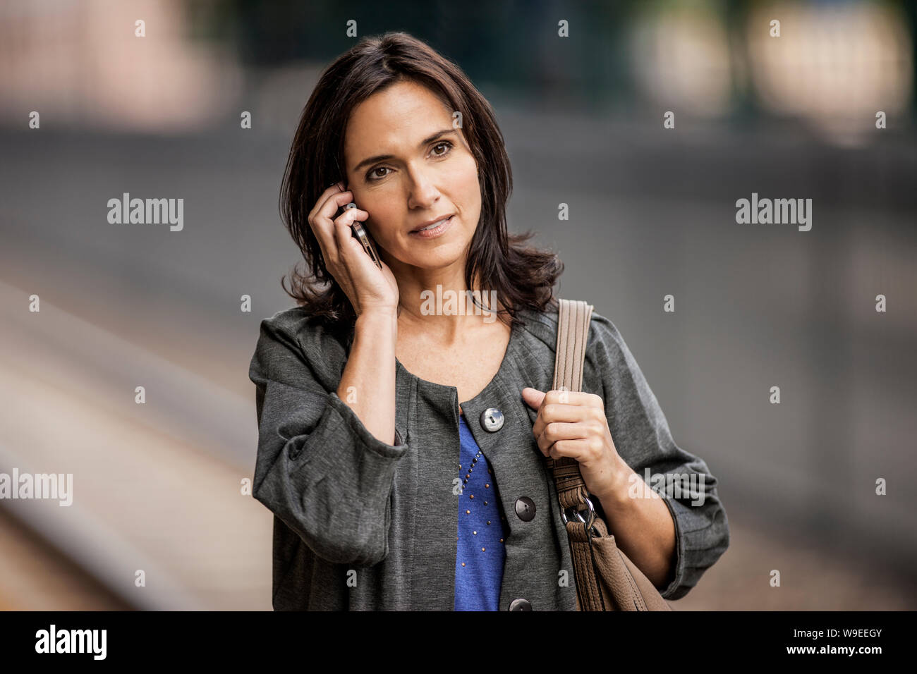 Woman talking on cell phone. Stock Photo