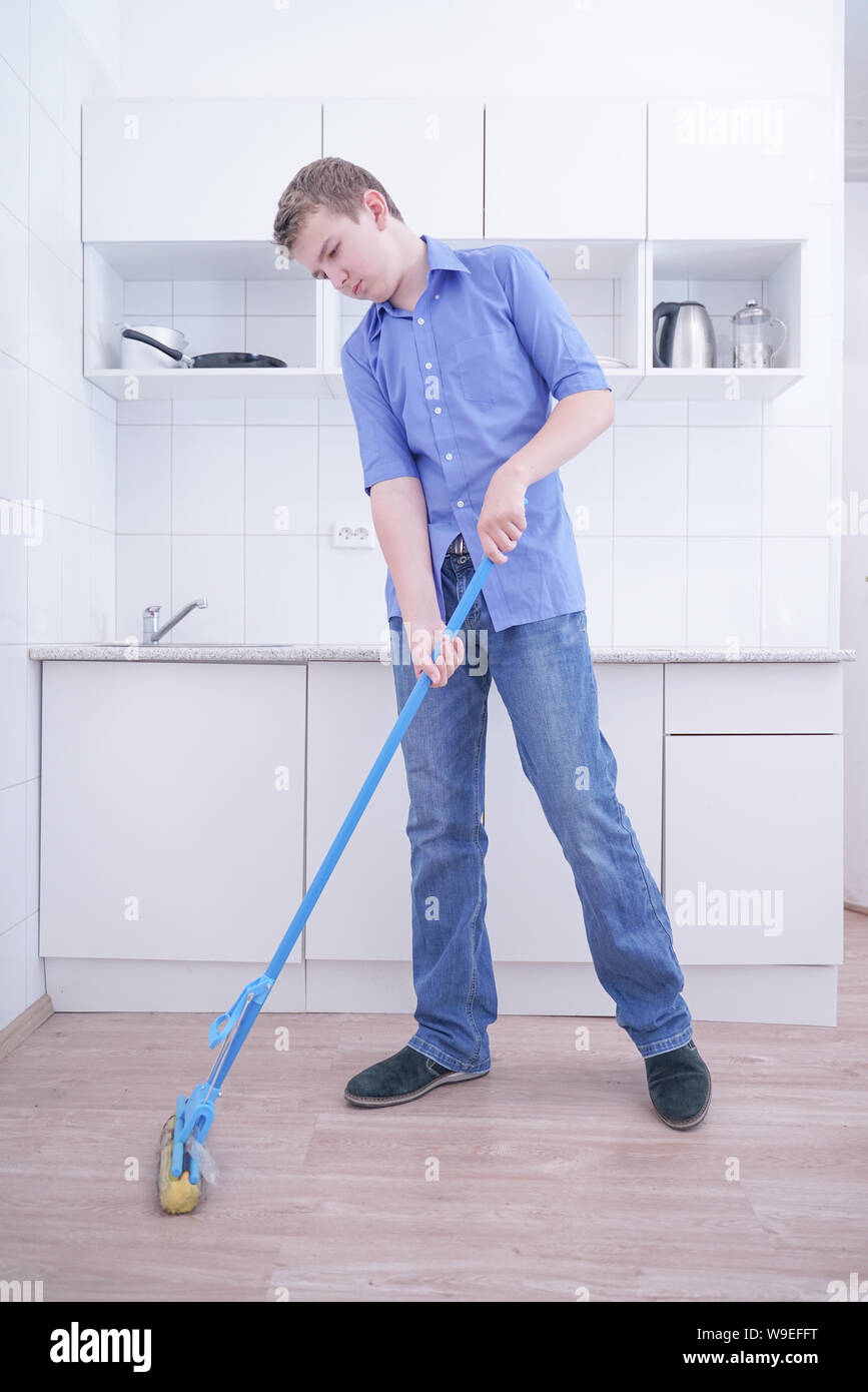 Mopping Floor Child High Resolution Stock Photography and Images - Alamy