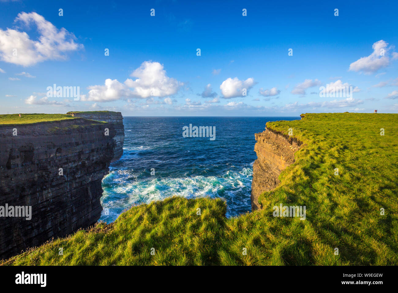 spectacular cliffs at Downpatrick Head, Co Mayo, Ireland Stock Photo