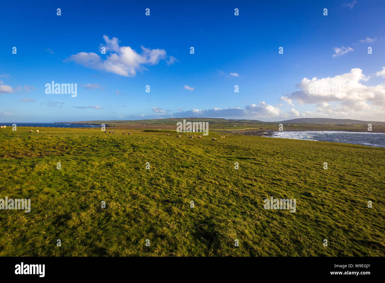 spectacular cliffs at Downpatrick Head, Co Mayo, Ireland Stock Photo