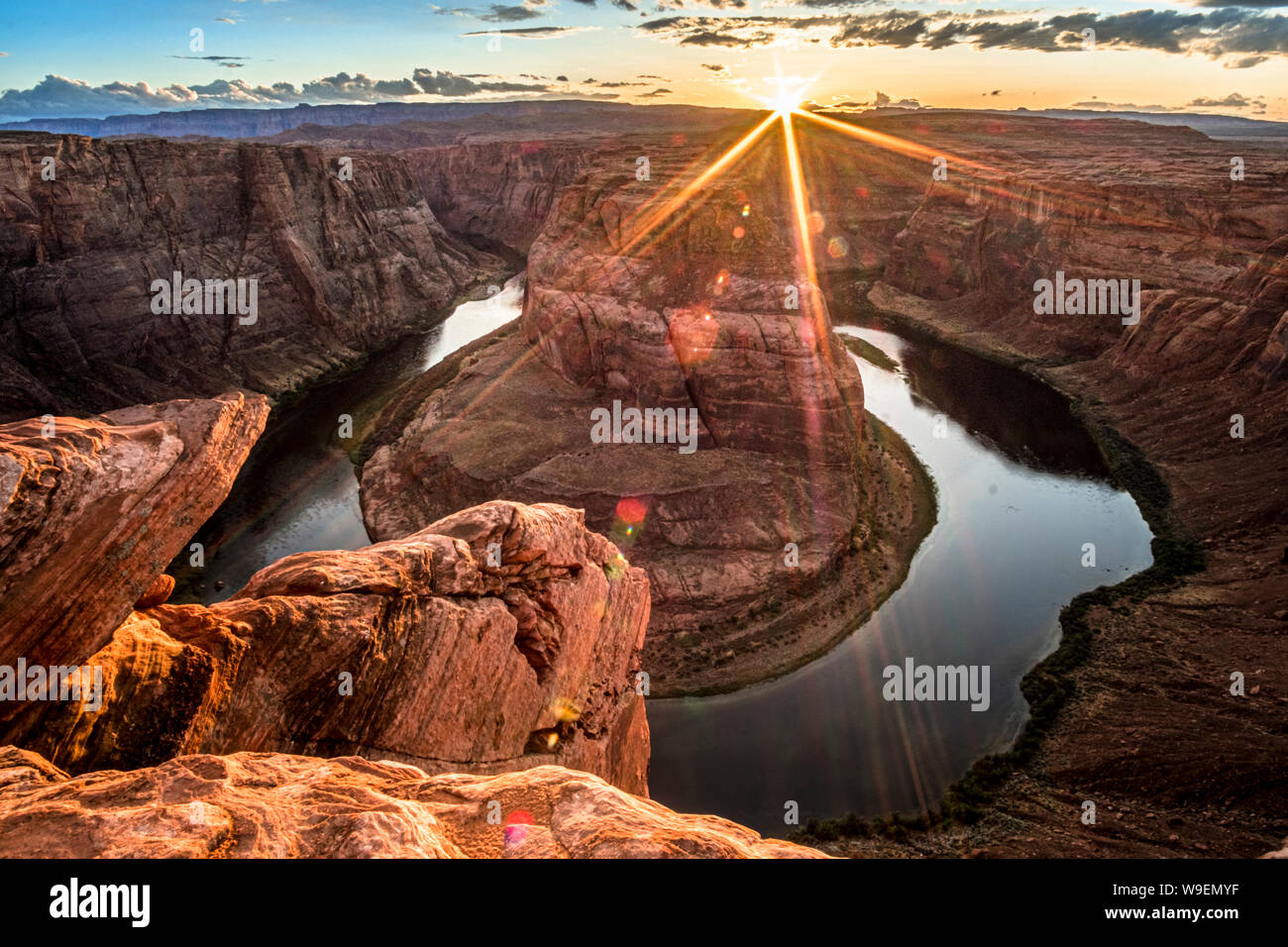Beautiful sunset at Horseshoe bend, Arizona, USA Stock Photo Alamy
