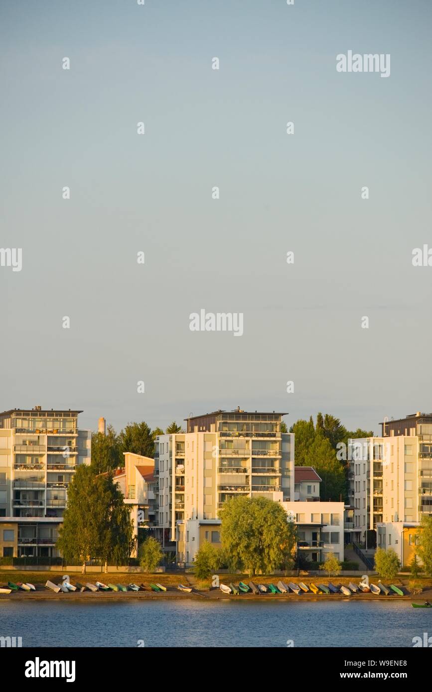 Apartment buildings in Oulu, Finland Stock Photo Alamy