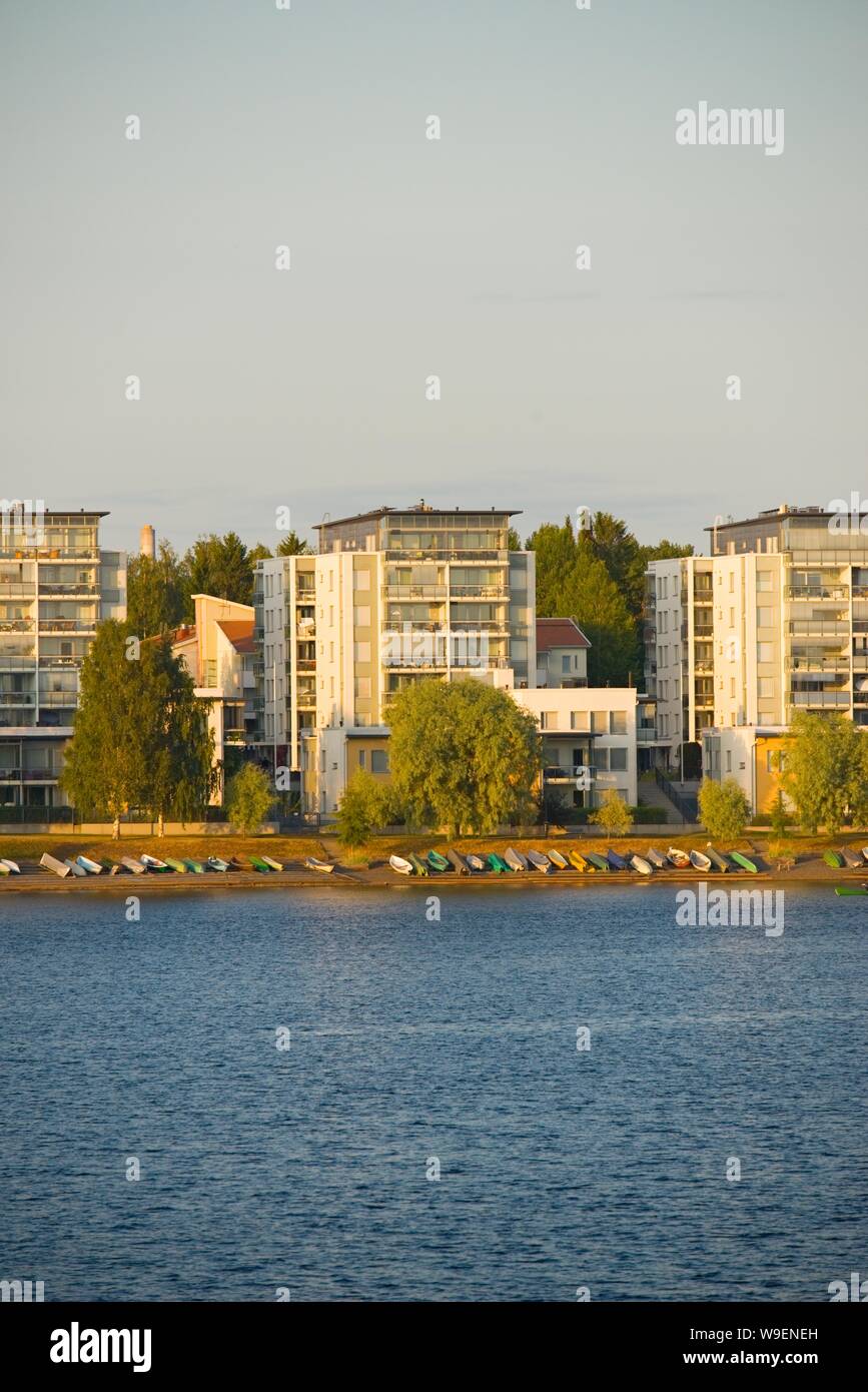 Apartment buildings in Oulu, Finland Stock Photo Alamy