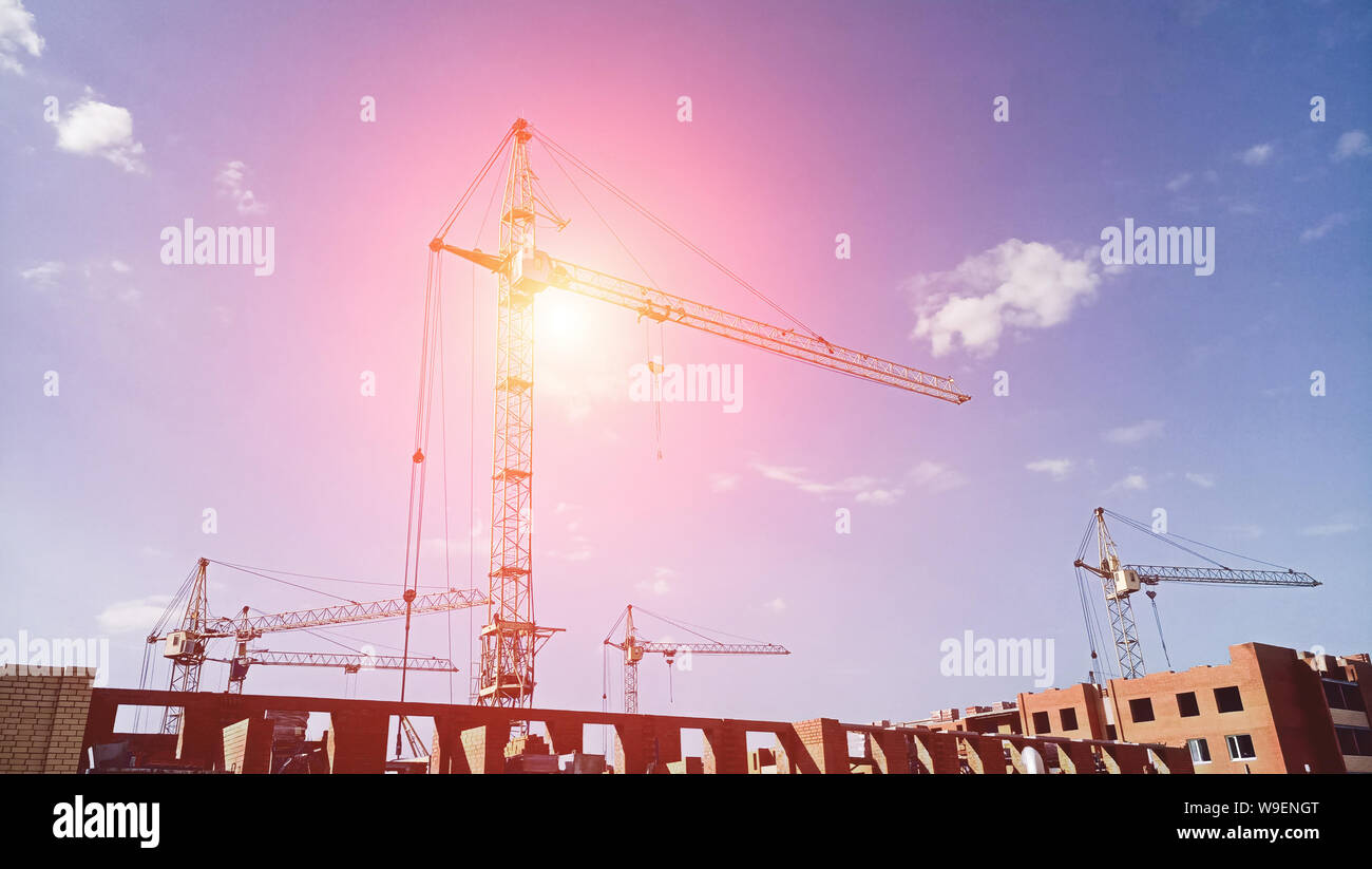 Construction site tower crane hi-res stock photography and images - Alamy