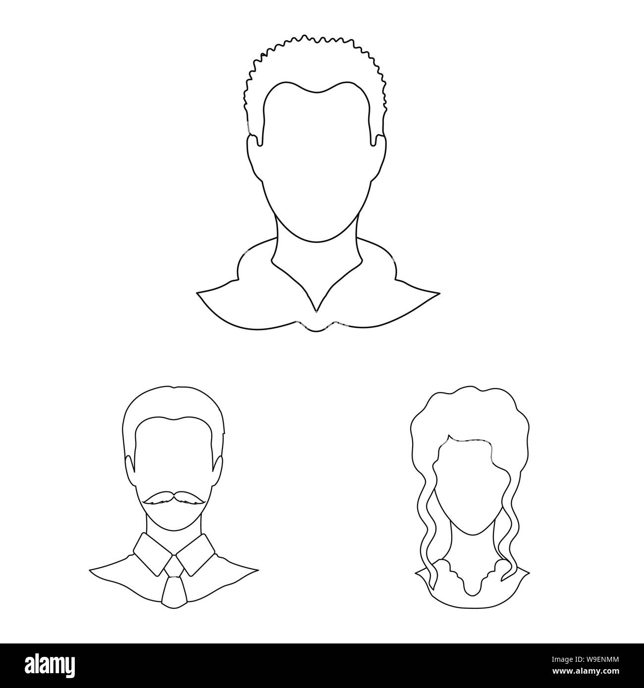 Isolated object of professional and photo icon. Collection of professional and profile vector icon for stock. Stock Vector