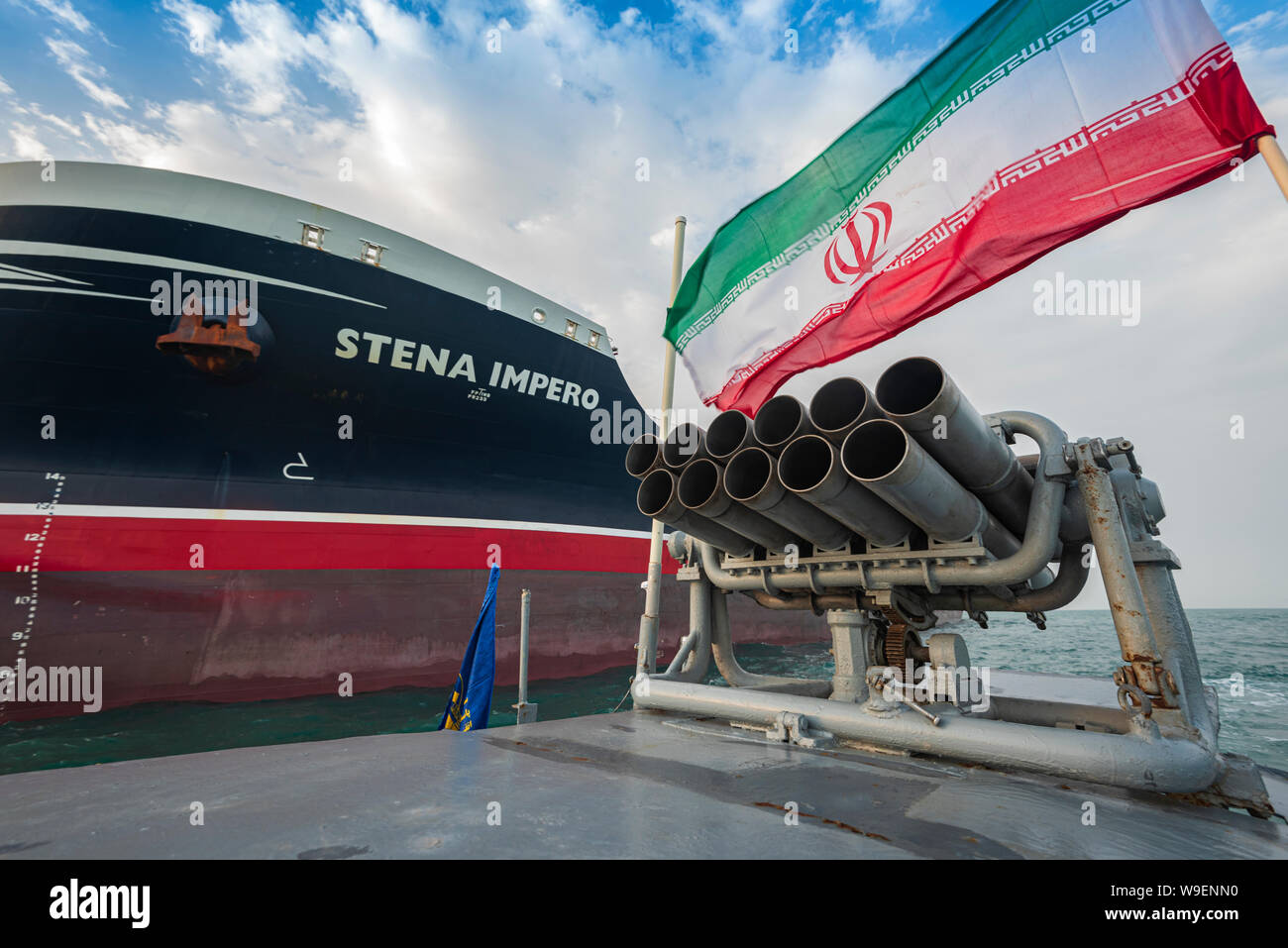 Iran seizes British tanker in Strait of Hormuz Stock Photo