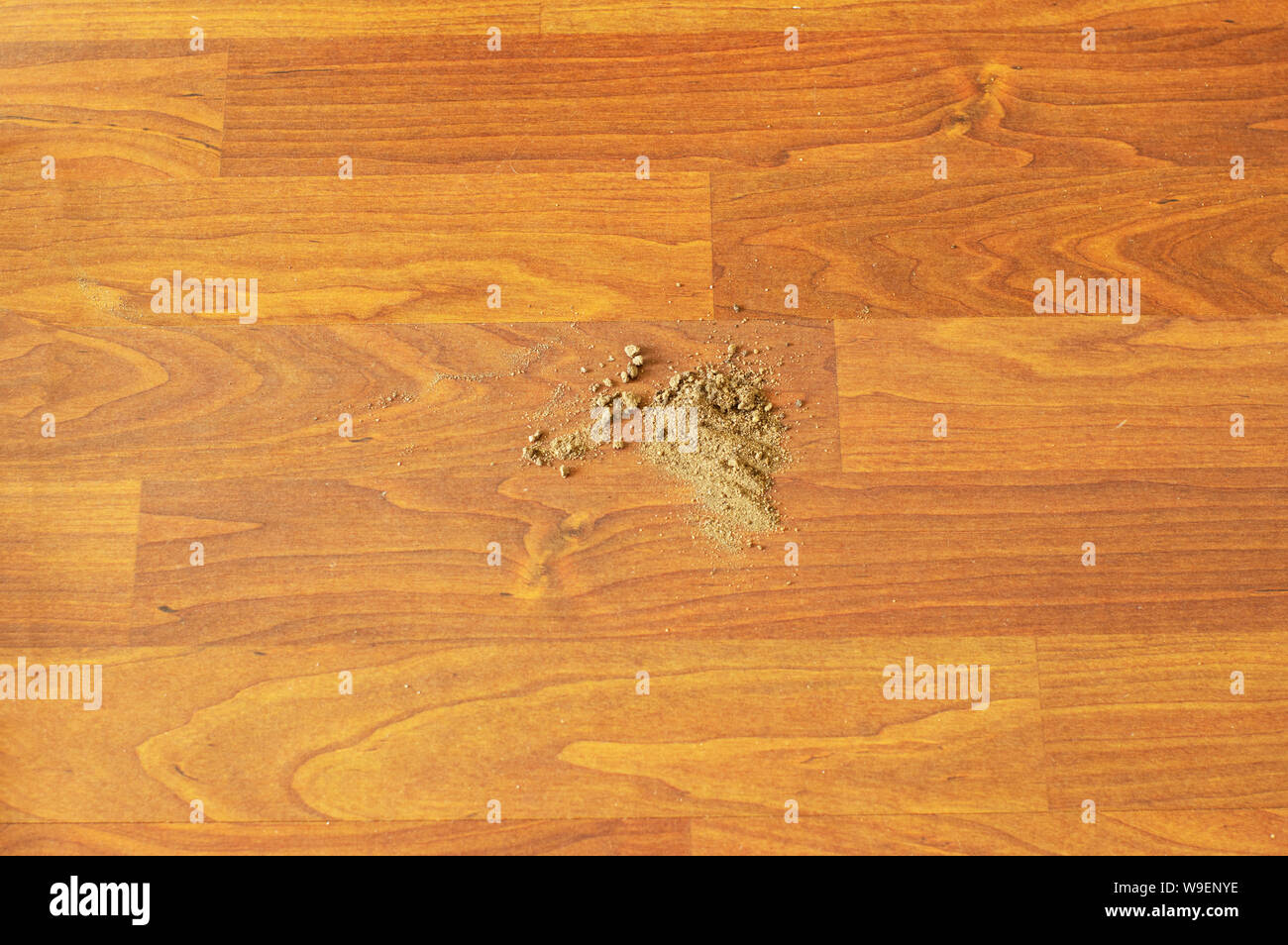 Dirt and dust on wooden floor Stock Photo Alamy