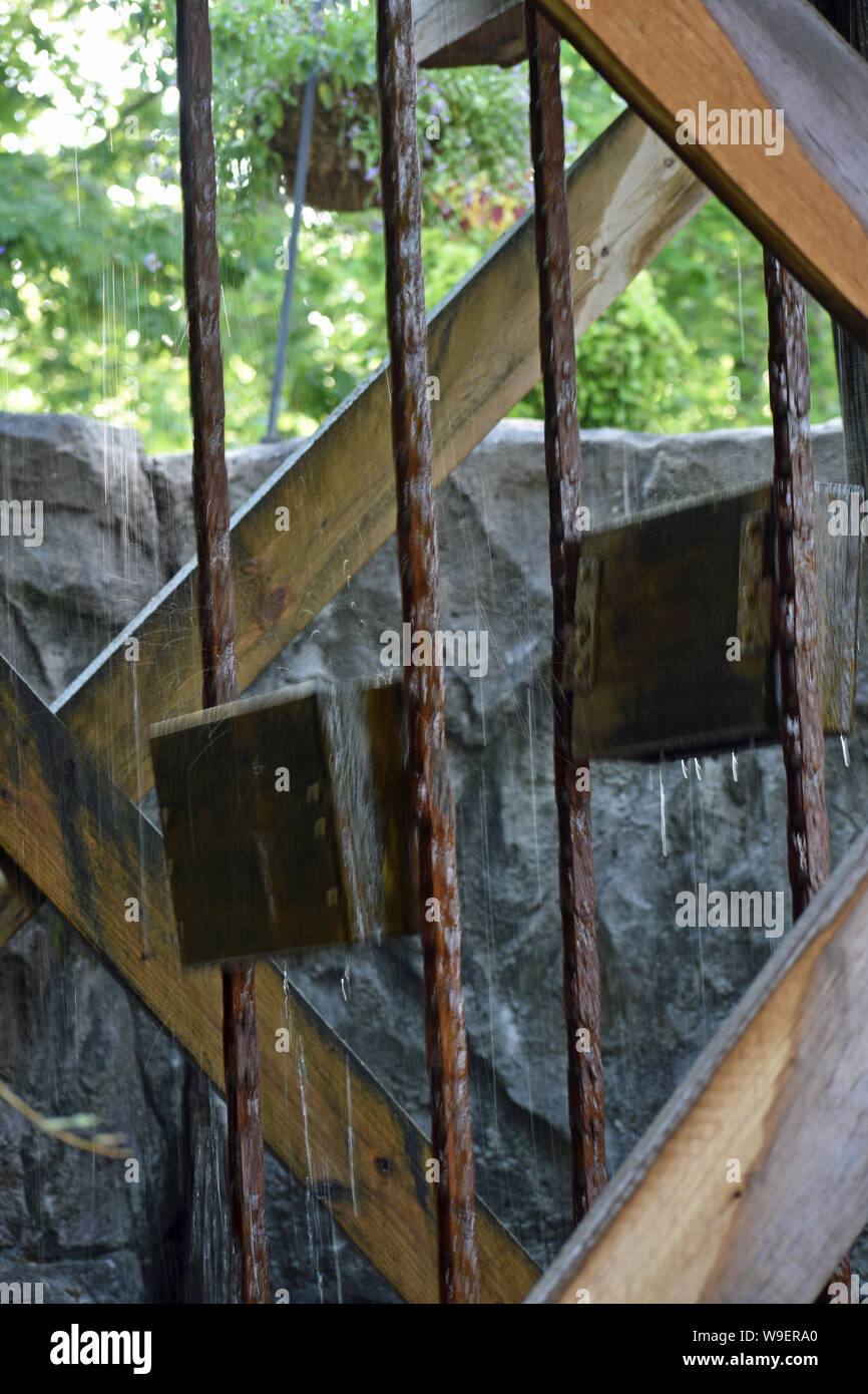 Water Wheel Buckets Stock Photo Alamy
