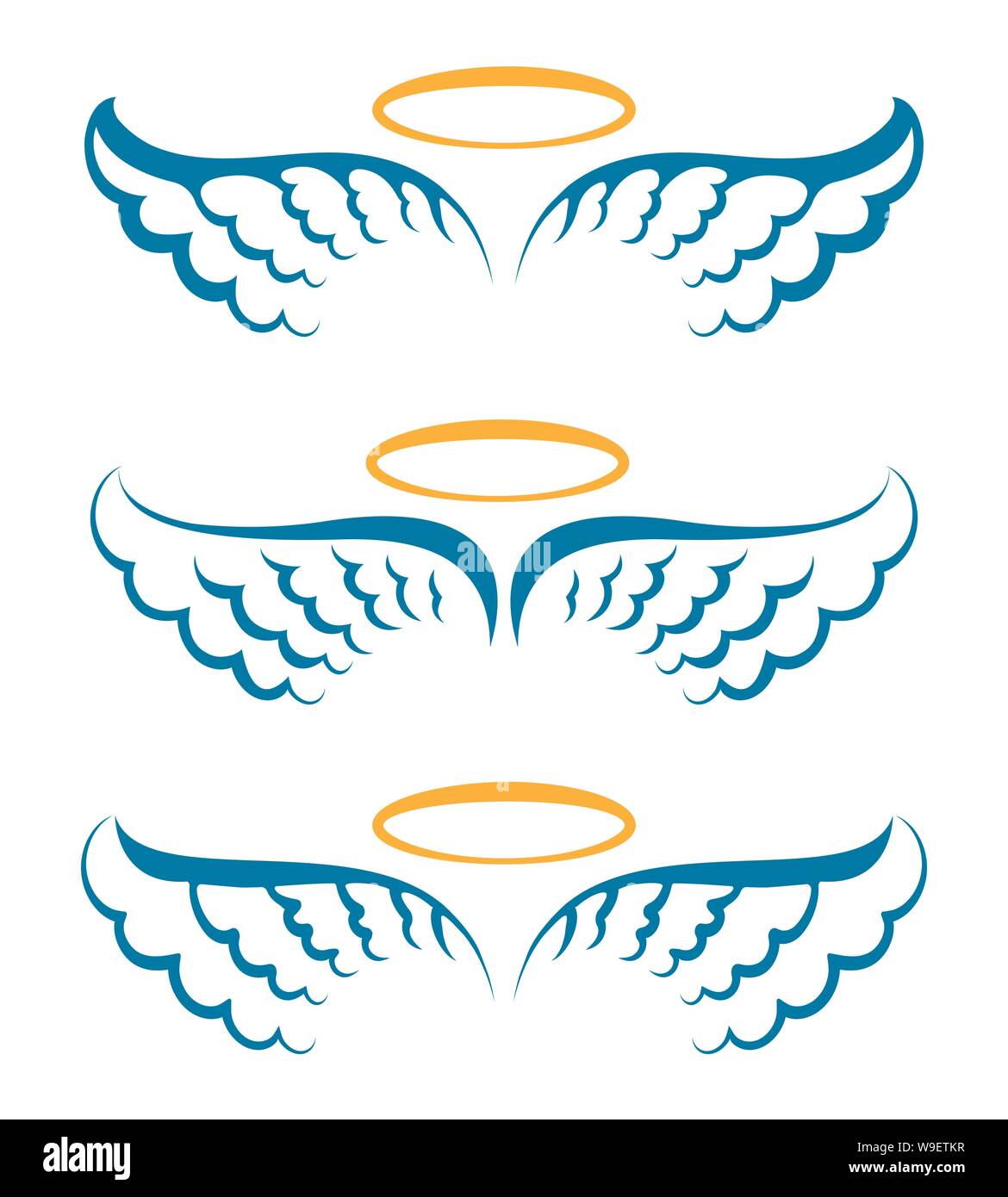 Heaven angeles wings Stock Vector Image & Art - Alamy