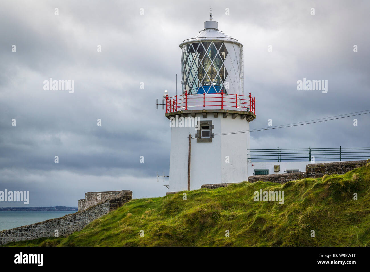 spectacular cliff walk at the Blackhead Lighthouse, Co Antrim, Northern