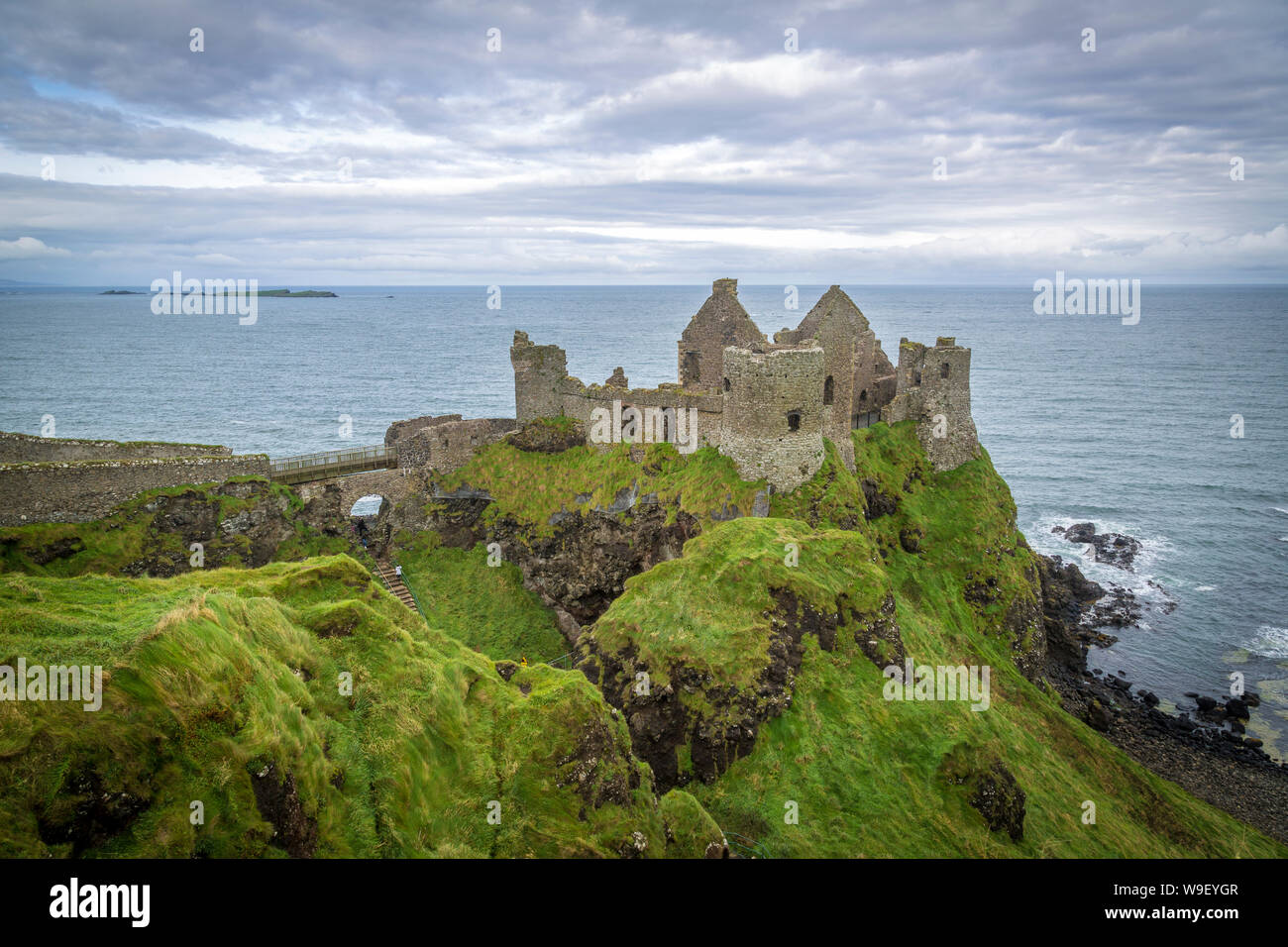 Dunluce Castle at the wonderful Antrim Coast, Co Antrim, Northern ...