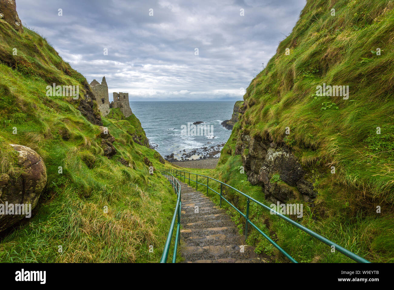 Dunluce Castle at the wonderful Antrim Coast, Co Antrim, Northern ...