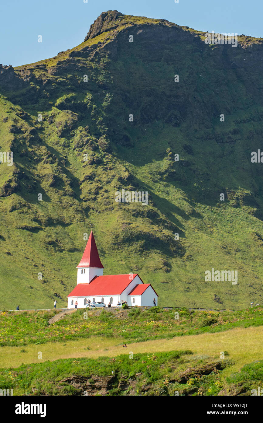 Lutheran Myrdal Church, Vik, Iceland Stock Photo