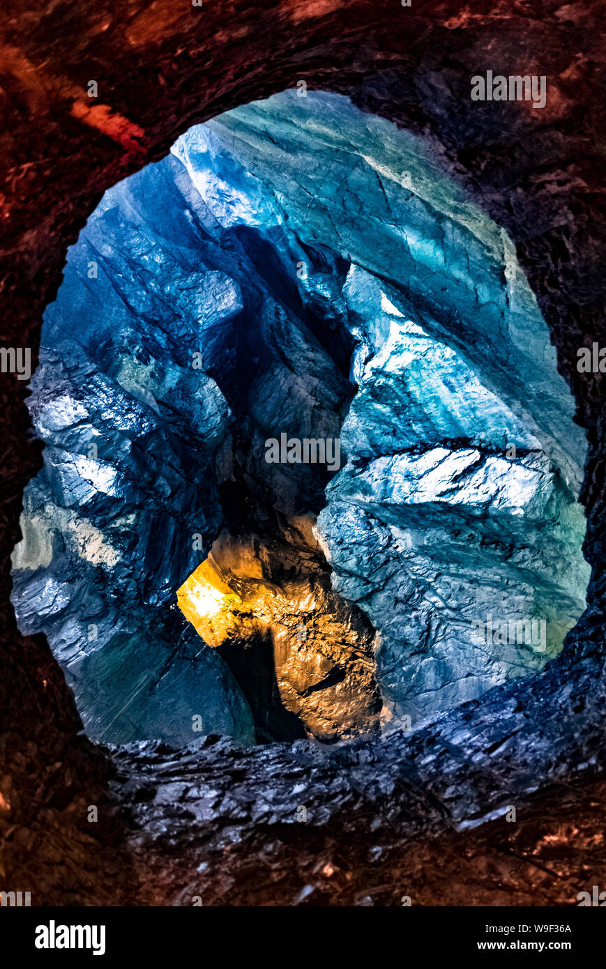 Quartz cave, fantastic cave scenery, Trummelbach Falls, Lauterbrunnen, Switzerland Stock Photo