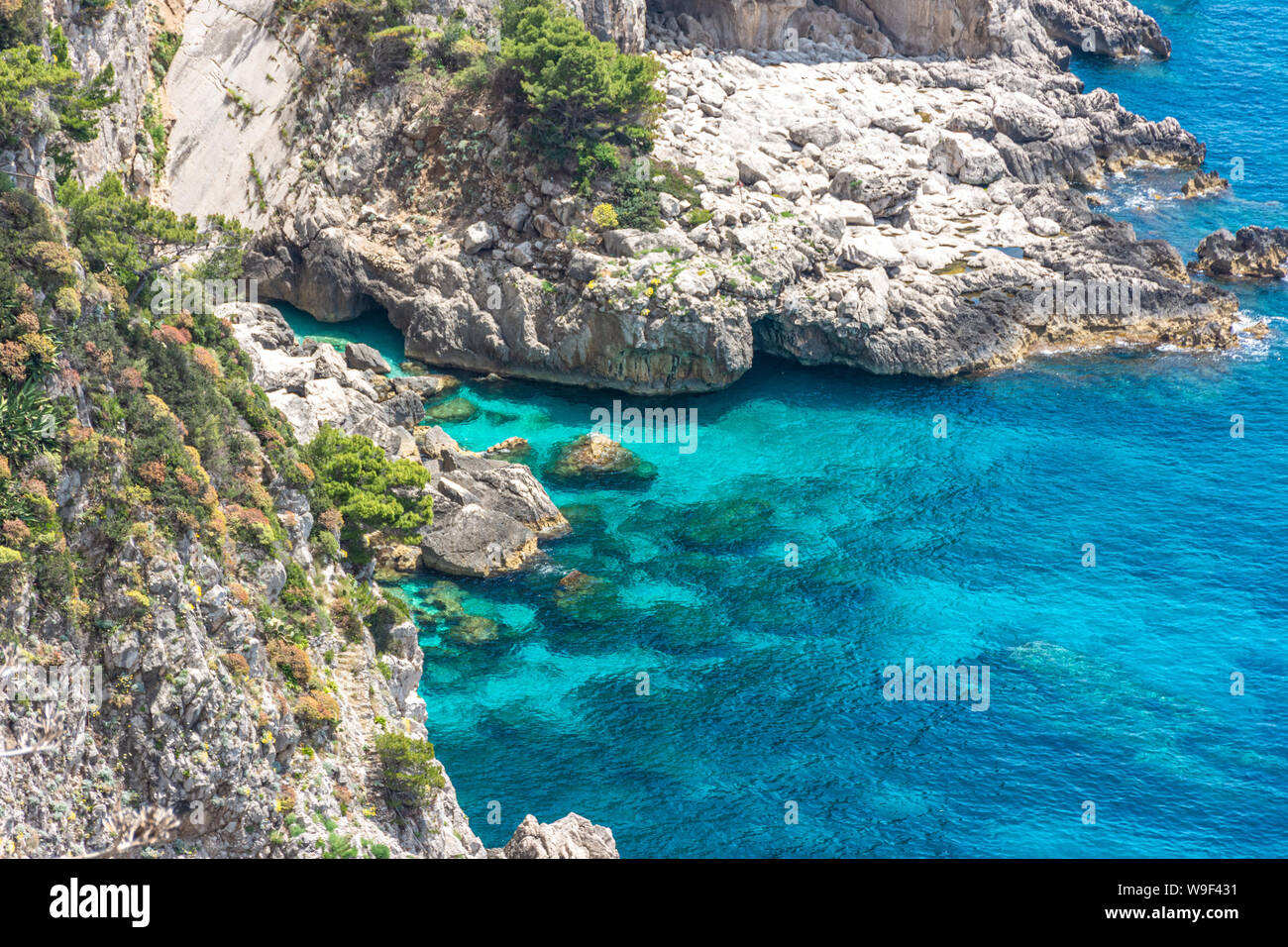 Italy, Capri, view of the Faraglioni bay Stock Photo - Alamy