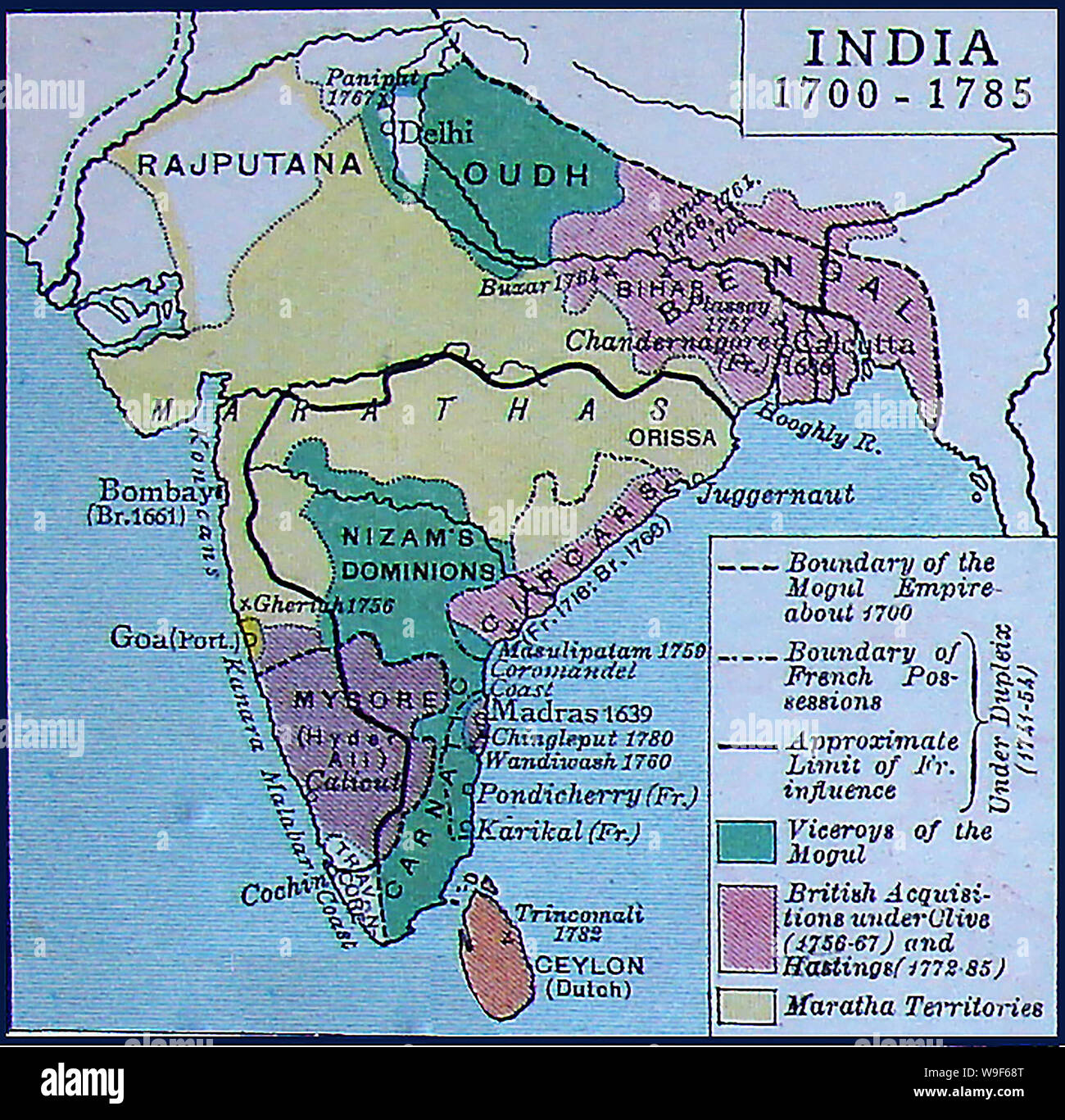 Map of india madras hi-res stock photography and images - Alamy