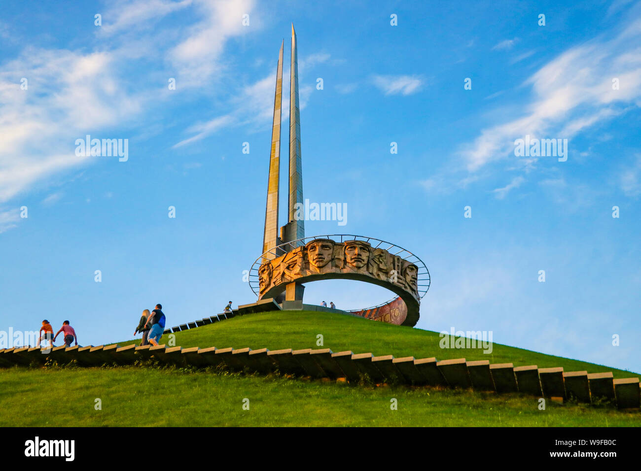 Minsk, Belarus - May 11, 2019. Monument to the Mound of Glory in Belarus Stock Photo