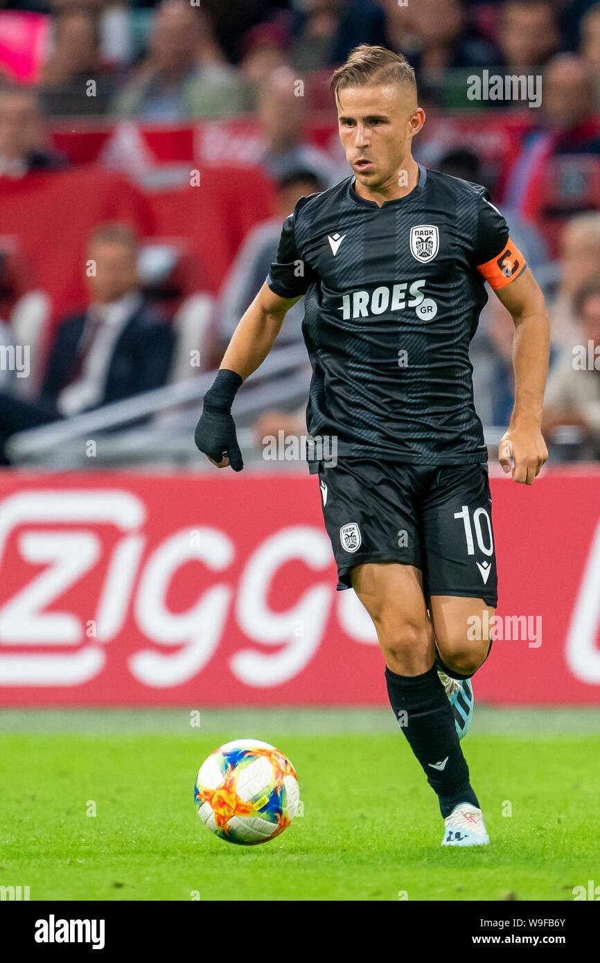 Amsterdam Netherlands 13th Aug 2019 Football Johan Cruijff Arena Champions League Third Qualifying Round Season 2019