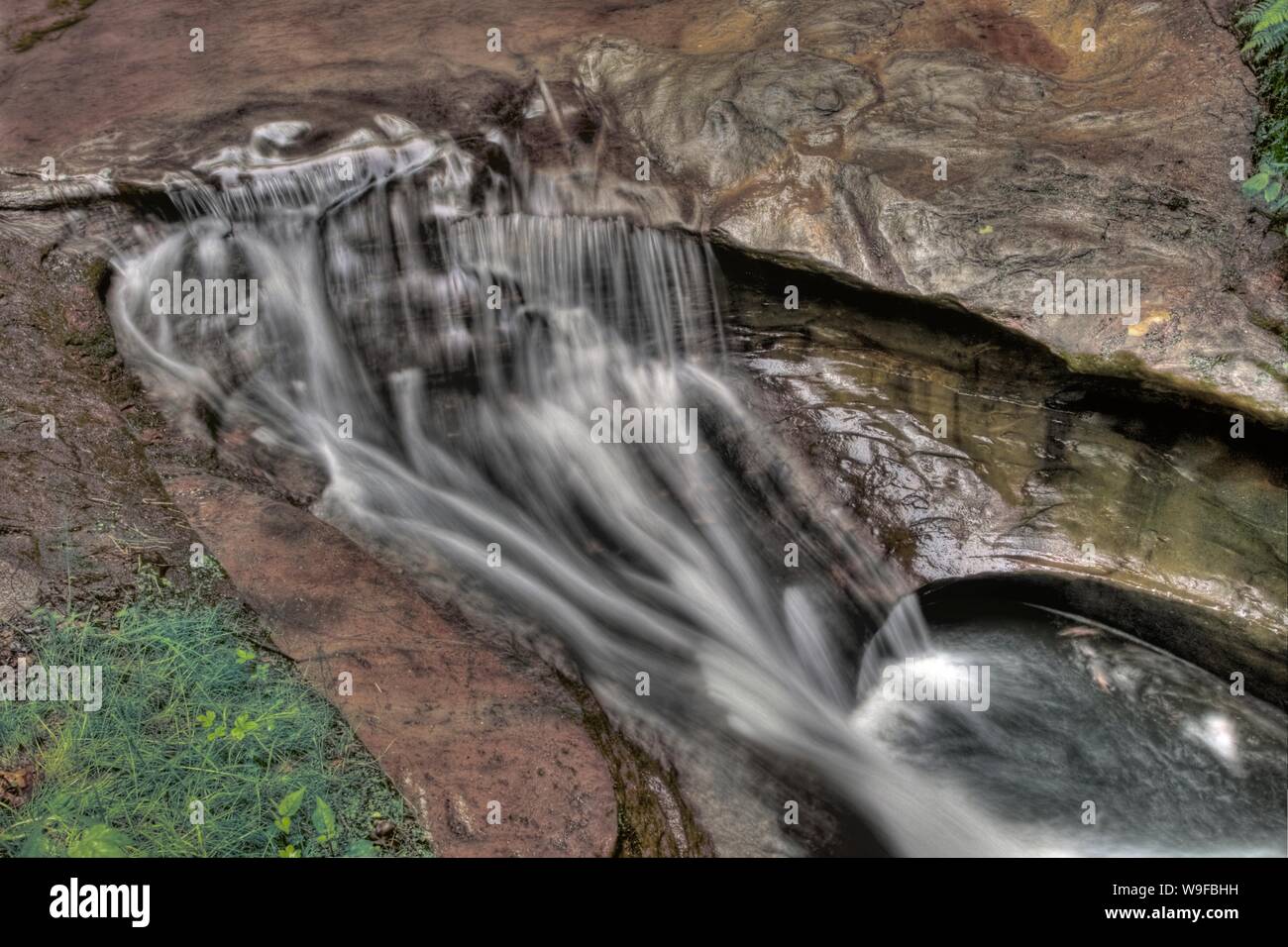 Devil's Bathtub, Old Man's Cave, Hocking Hills State Park, Ohio Stock